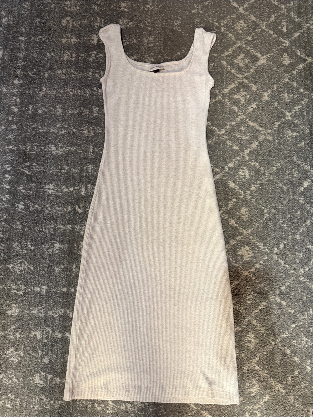 Universal Thread Ribbed Sleeveless Maxi Dress in Cream